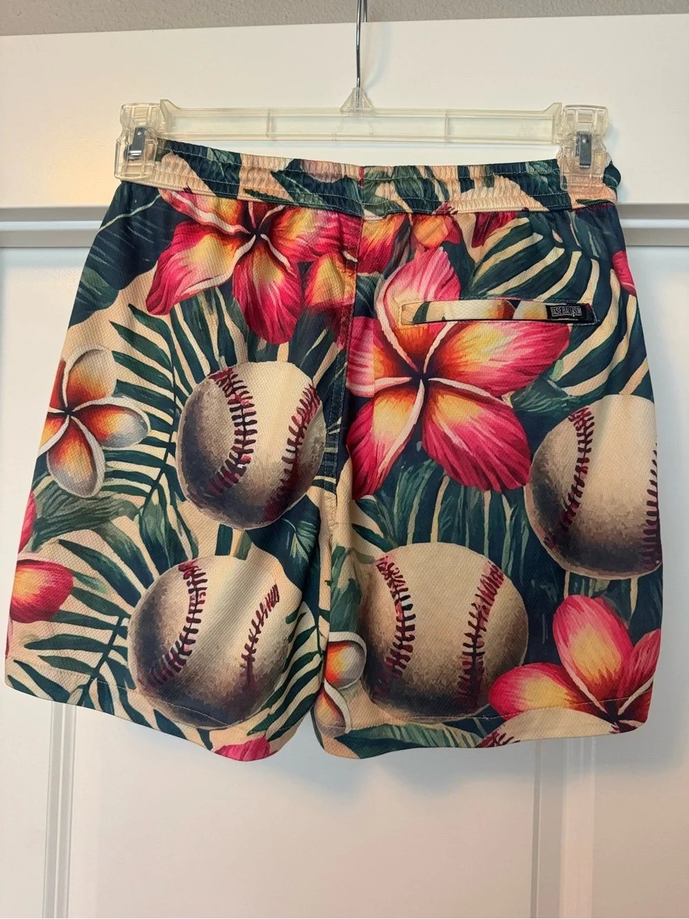 Men's small Baseballism Aloha ball diamond air Tropical Floral mesh Shorts
